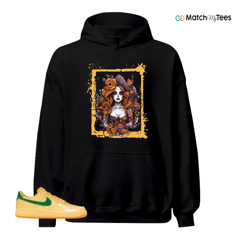 NIKE AIR FORCE 1 LOW PATENT LEATHER TOPAZ GOLD SNEAKER Matching Tees hoodie