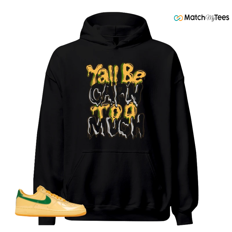 NIKE AIR FORCE 1 LOW PATENT LEATHER TOPAZ GOLD SNEAKER Matching Tees hoodie
