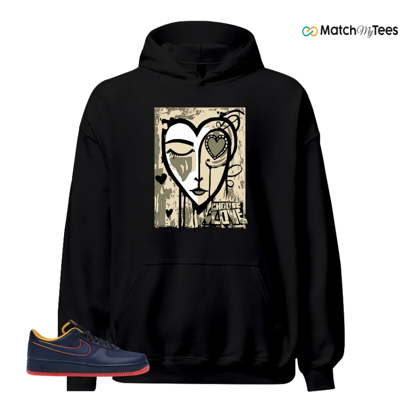NIKE AIR FORCE 1 LOW RETRO LETTERING SNEAKER/NAVY/RED/GOLD matching Hoodie