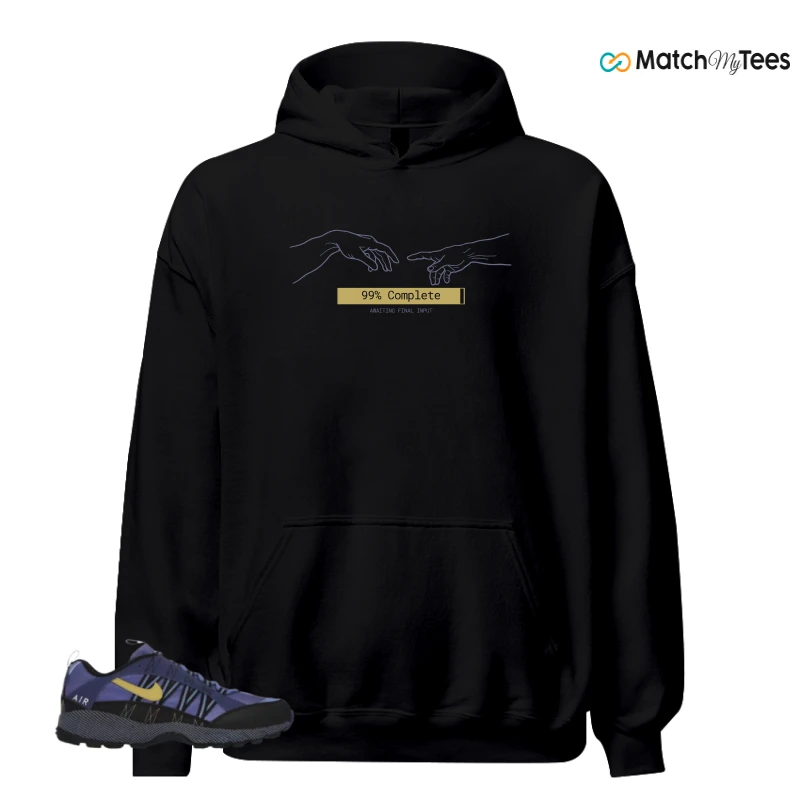 NIKE AIR HUMARA POLAR BLUE BUFF GOLD SNEAKER Matching Tees hoodie