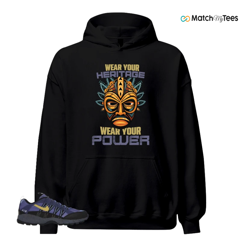 NIKE AIR HUMARA POLAR BLUE BUFF GOLD SNEAKER Matching Tees hoodie