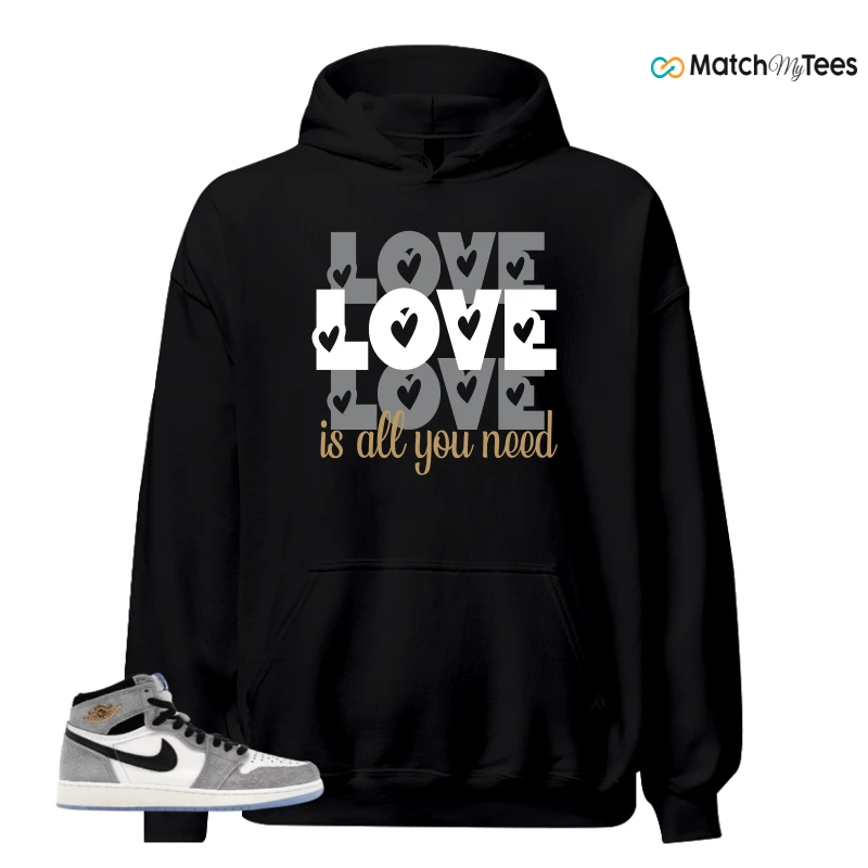 NIKE AIR JORDAN 1 HIGH COOL GREY SNEAKER Matching Tees hoodie
