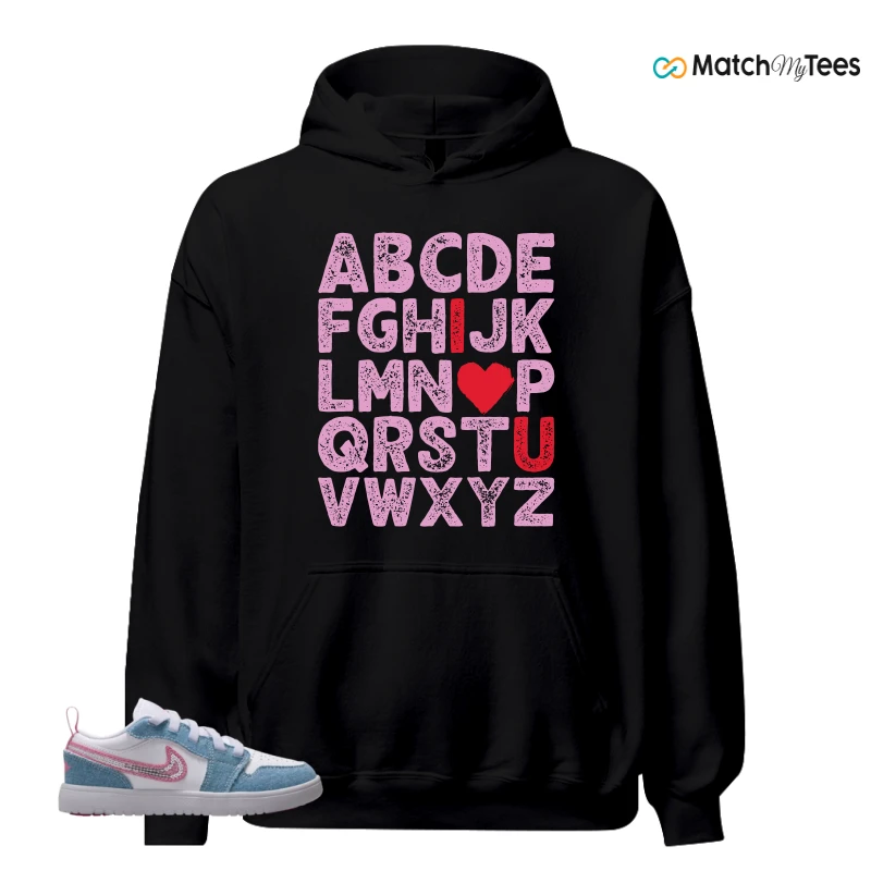 NIKE AIR JORDAN 1 LOW GS DENIM SEQUIN SNEAKER Matching Tees hoodie
