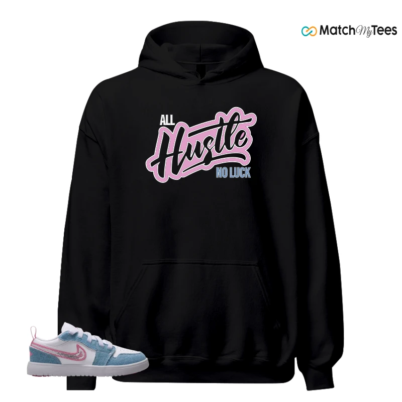 NIKE AIR JORDAN 1 LOW GS DENIM SEQUIN SNEAKER Matching Tees hoodie