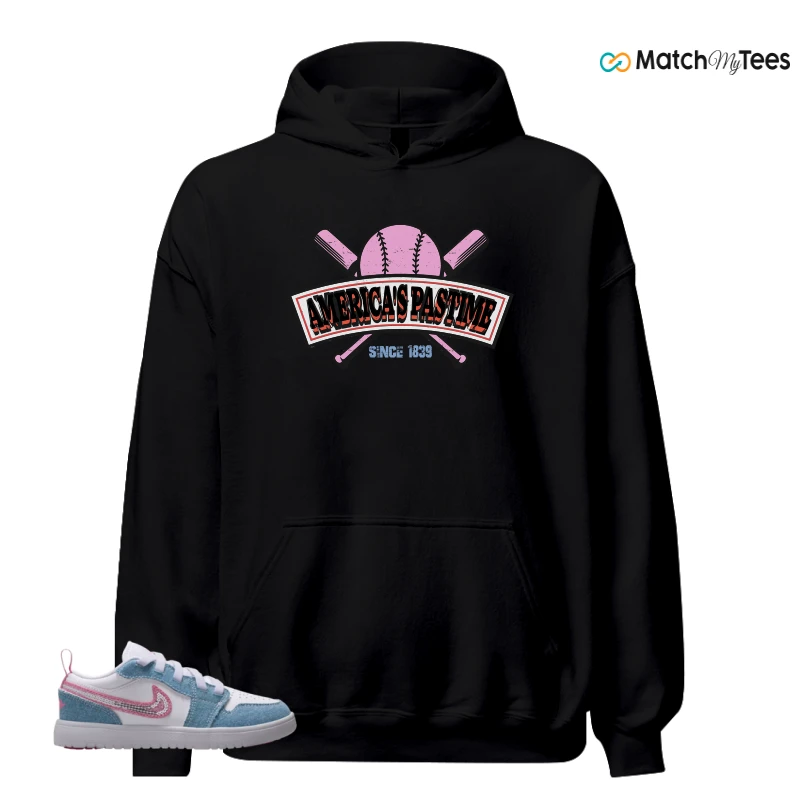 NIKE AIR JORDAN 1 LOW GS DENIM SEQUIN SNEAKER Matching Tees hoodie