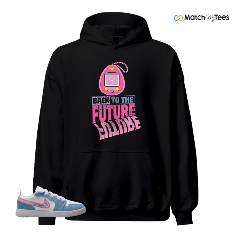 NIKE AIR JORDAN 1 LOW GS DENIM SEQUIN SNEAKER Matching Tees hoodie