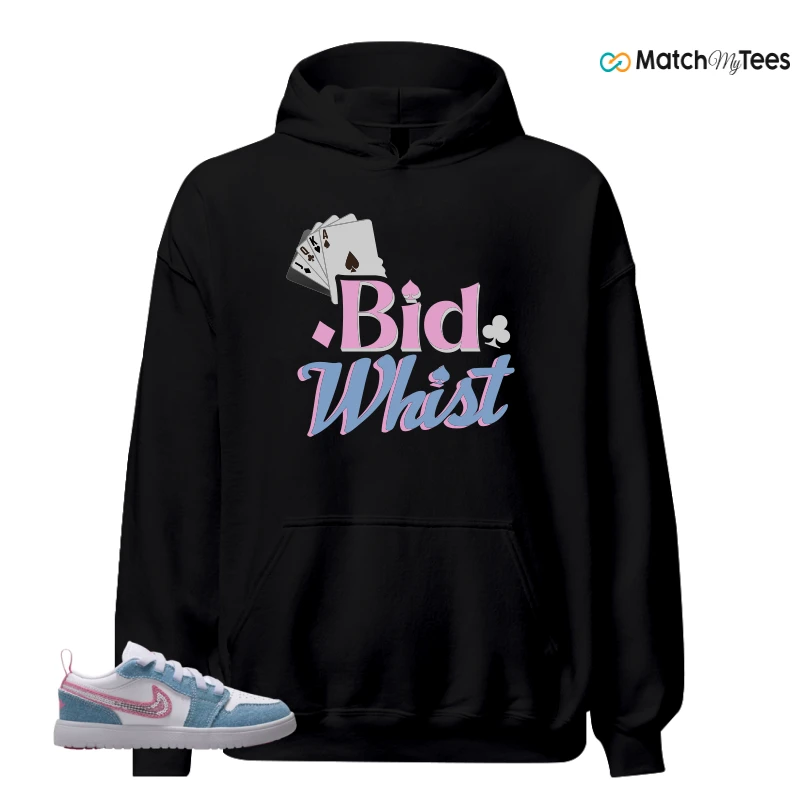 NIKE AIR JORDAN 1 LOW GS DENIM SEQUIN SNEAKER Matching Tees hoodie