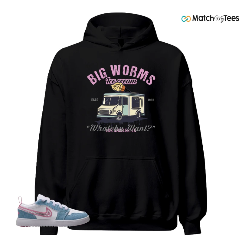 NIKE AIR JORDAN 1 LOW GS DENIM SEQUIN SNEAKER Matching Tees hoodie