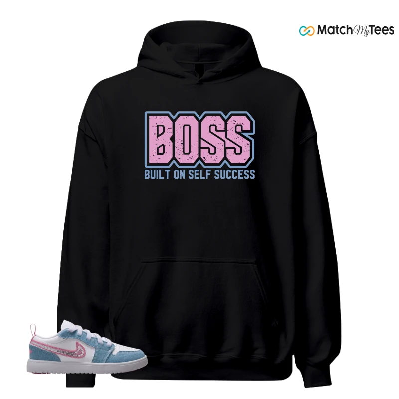 NIKE AIR JORDAN 1 LOW GS DENIM SEQUIN SNEAKER Matching Tees hoodie