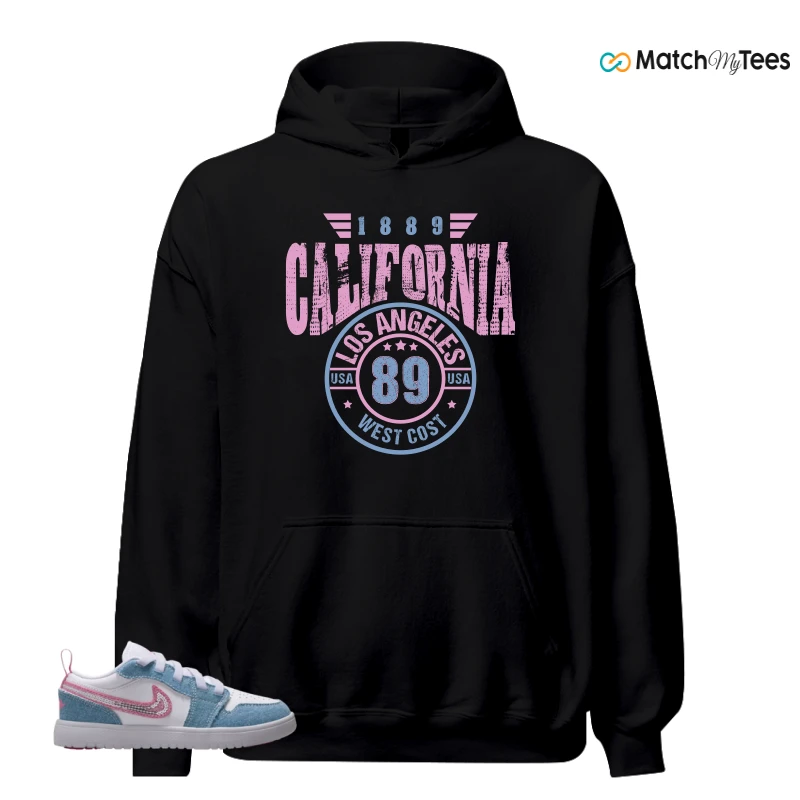 NIKE AIR JORDAN 1 LOW GS DENIM SEQUIN SNEAKER Matching Tees hoodie