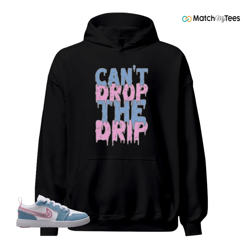NIKE AIR JORDAN 1 LOW GS DENIM SEQUIN SNEAKER Matching Tees hoodie