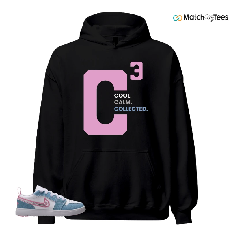 NIKE AIR JORDAN 1 LOW GS DENIM SEQUIN SNEAKER Matching Tees hoodie