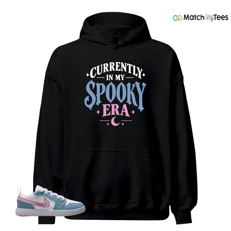 NIKE AIR JORDAN 1 LOW GS DENIM SEQUIN SNEAKER Matching Tees hoodie