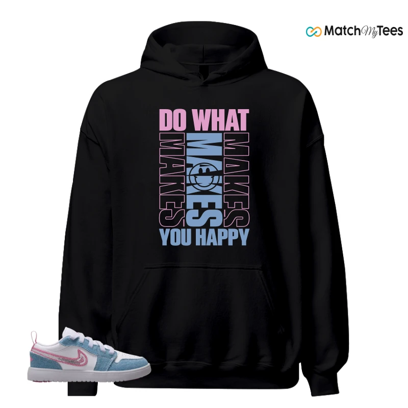 NIKE AIR JORDAN 1 LOW GS DENIM SEQUIN SNEAKER Matching Tees hoodie