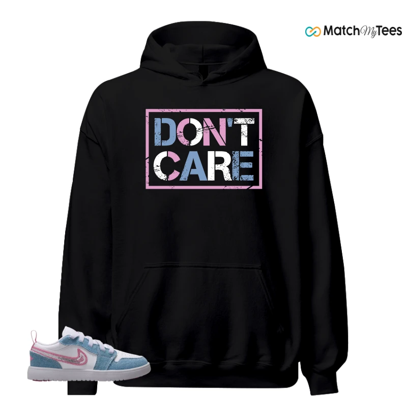 NIKE AIR JORDAN 1 LOW GS DENIM SEQUIN SNEAKER Matching Tees hoodie