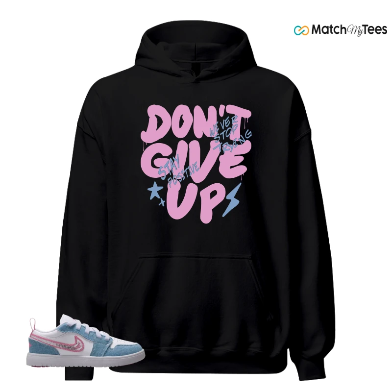 NIKE AIR JORDAN 1 LOW GS DENIM SEQUIN SNEAKER Matching Tees hoodie