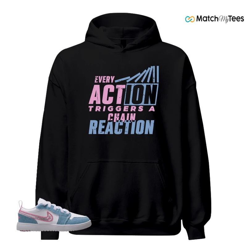NIKE AIR JORDAN 1 LOW GS DENIM SEQUIN SNEAKER Matching Tees hoodie