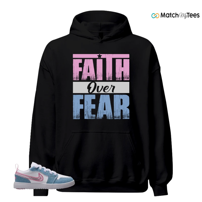 NIKE AIR JORDAN 1 LOW GS DENIM SEQUIN SNEAKER Matching Tees hoodie