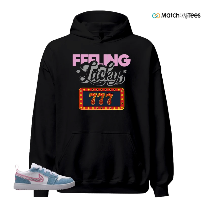 NIKE AIR JORDAN 1 LOW GS DENIM SEQUIN SNEAKER Matching Tees hoodie