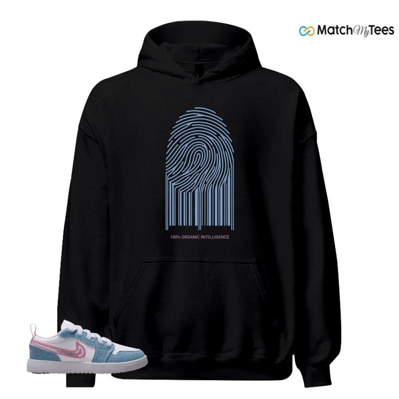 NIKE AIR JORDAN 1 LOW GS DENIM SEQUIN SNEAKER Matching Tees hoodie