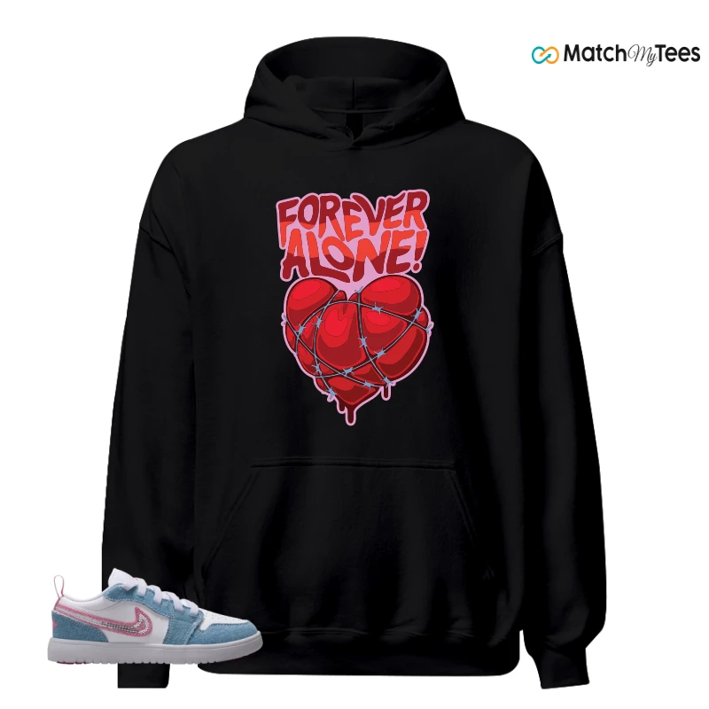 NIKE AIR JORDAN 1 LOW GS DENIM SEQUIN SNEAKER Matching Tees hoodie