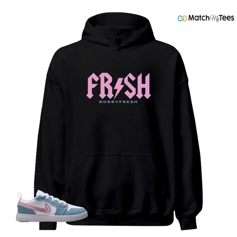 NIKE AIR JORDAN 1 LOW GS DENIM SEQUIN SNEAKER Matching Tees hoodie