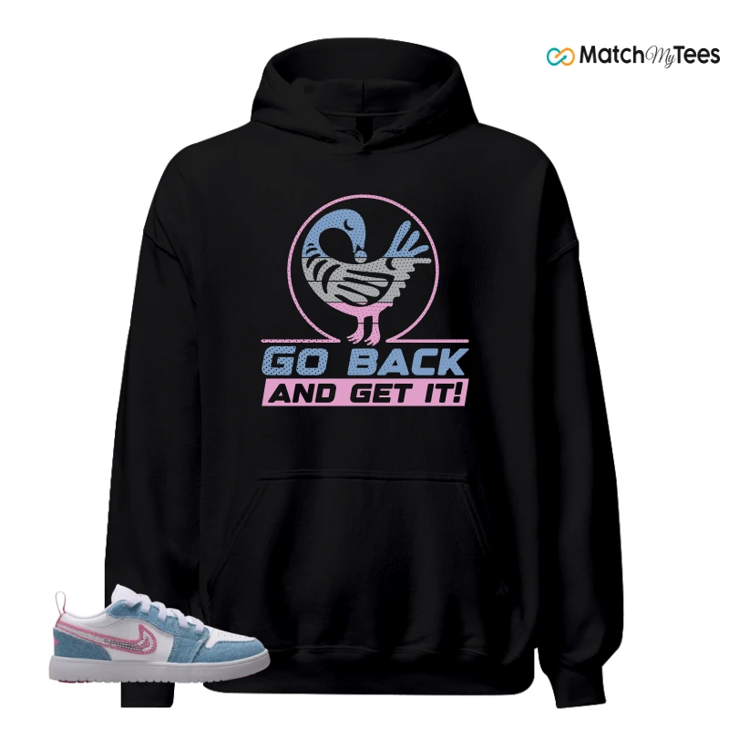 NIKE AIR JORDAN 1 LOW GS DENIM SEQUIN SNEAKER Matching Tees hoodie