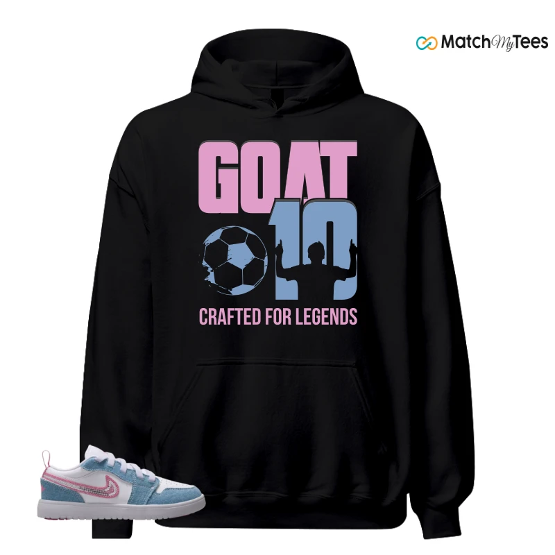 NIKE AIR JORDAN 1 LOW GS DENIM SEQUIN SNEAKER Matching Tees hoodie
