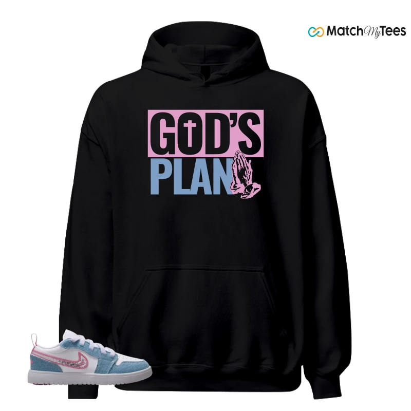 NIKE AIR JORDAN 1 LOW GS DENIM SEQUIN SNEAKER Matching Tees hoodie
