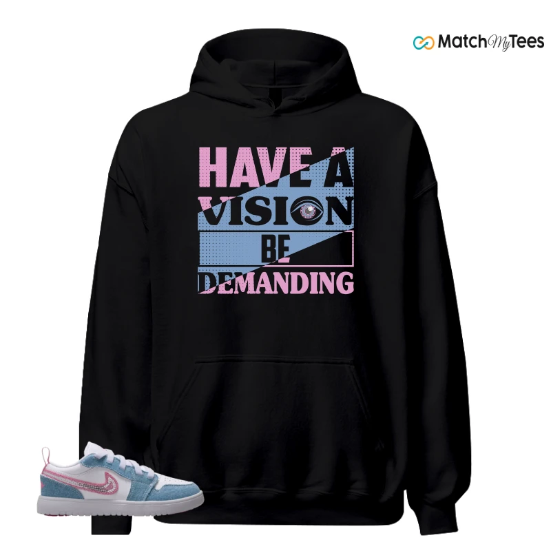 NIKE AIR JORDAN 1 LOW GS DENIM SEQUIN SNEAKER Matching Tees hoodie