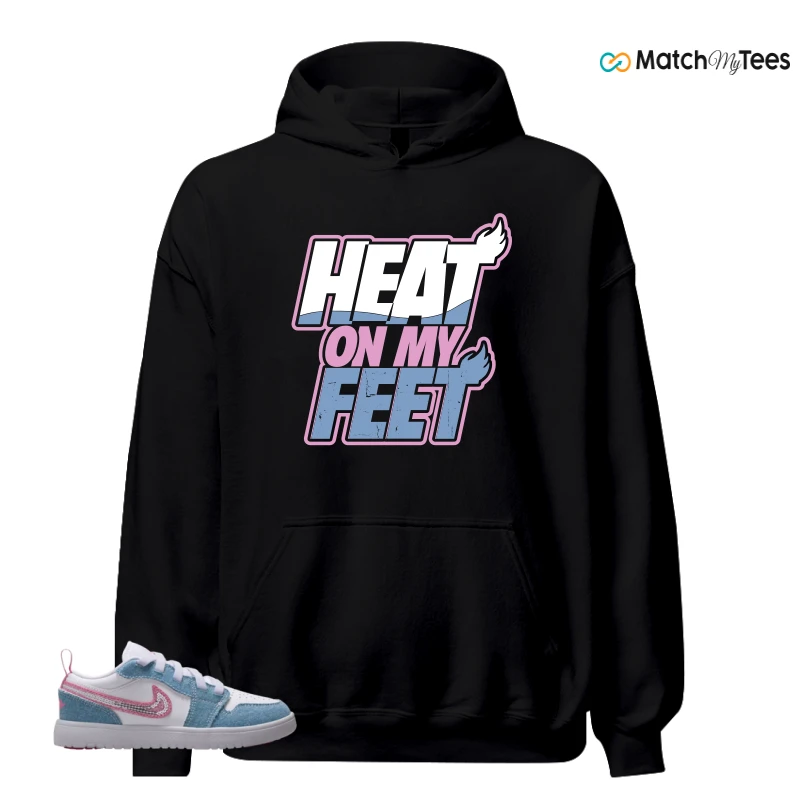 NIKE AIR JORDAN 1 LOW GS DENIM SEQUIN SNEAKER Matching Tees hoodie