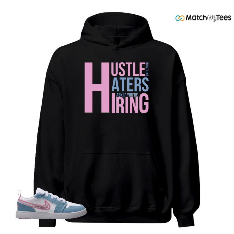 NIKE AIR JORDAN 1 LOW GS DENIM SEQUIN SNEAKER Matching Tees hoodie