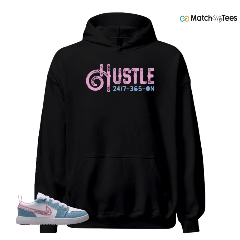 NIKE AIR JORDAN 1 LOW GS DENIM SEQUIN SNEAKER Matching Tees hoodie