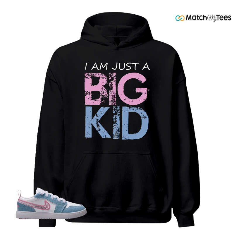 NIKE AIR JORDAN 1 LOW GS DENIM SEQUIN SNEAKER Matching Tees hoodie