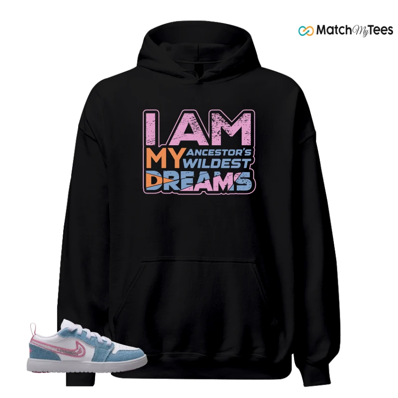 NIKE AIR JORDAN 1 LOW GS DENIM SEQUIN SNEAKER Matching Tees hoodie