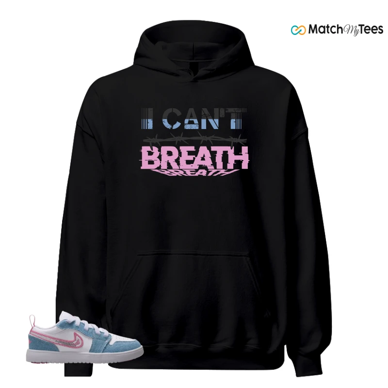 NIKE AIR JORDAN 1 LOW GS DENIM SEQUIN SNEAKER Matching Tees hoodie