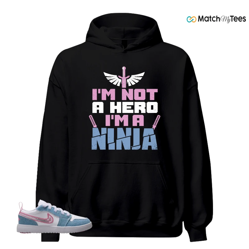 NIKE AIR JORDAN 1 LOW GS DENIM SEQUIN SNEAKER Matching Tees hoodie