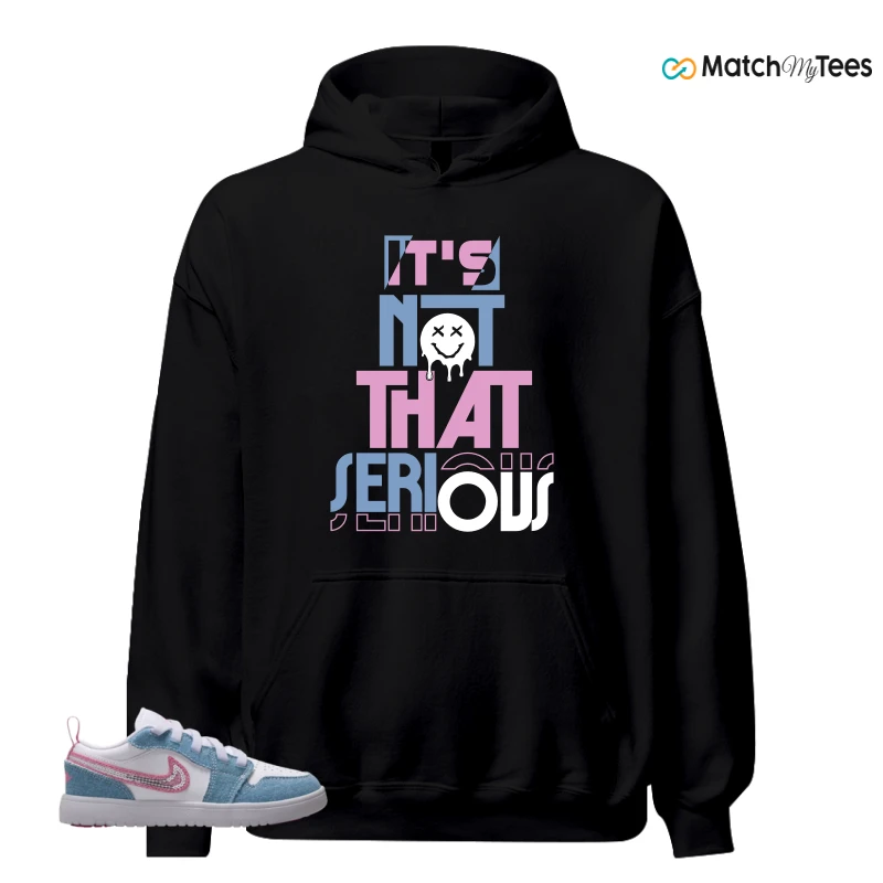 NIKE AIR JORDAN 1 LOW GS DENIM SEQUIN SNEAKER Matching Tees hoodie
