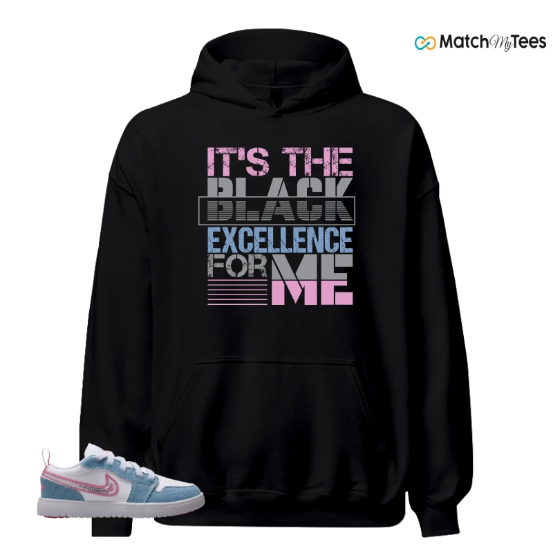 NIKE AIR JORDAN 1 LOW GS DENIM SEQUIN SNEAKER Matching Tees hoodie