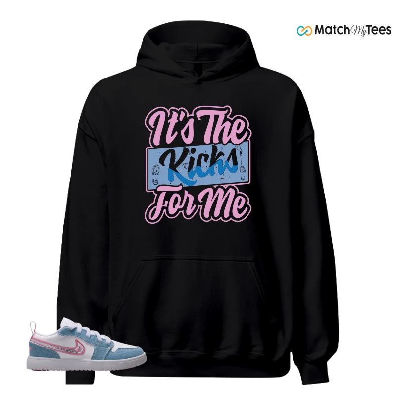 NIKE AIR JORDAN 1 LOW GS DENIM SEQUIN SNEAKER Matching Tees hoodie