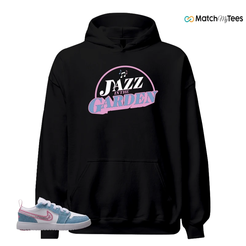 NIKE AIR JORDAN 1 LOW GS DENIM SEQUIN SNEAKER Matching Tees hoodie