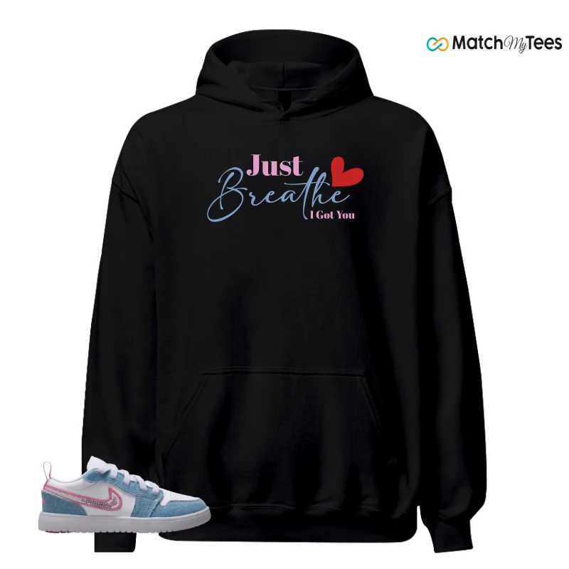 NIKE AIR JORDAN 1 LOW GS DENIM SEQUIN SNEAKER Matching Tees hoodie