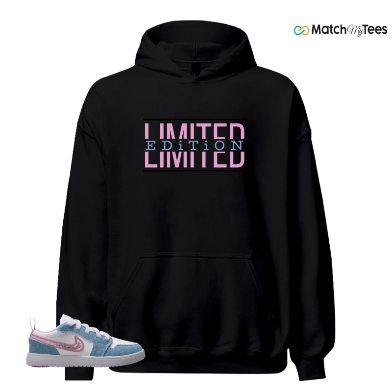 NIKE AIR JORDAN 1 LOW GS DENIM SEQUIN SNEAKER Matching Tees hoodie