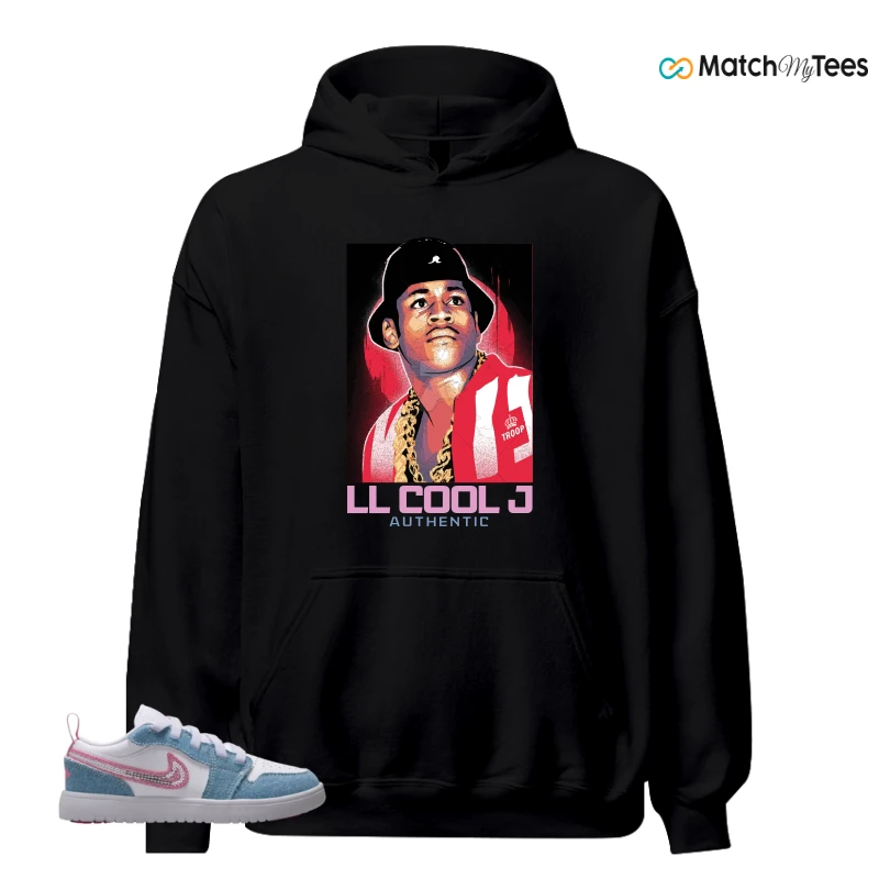 NIKE AIR JORDAN 1 LOW GS DENIM SEQUIN SNEAKER Matching Tees hoodie