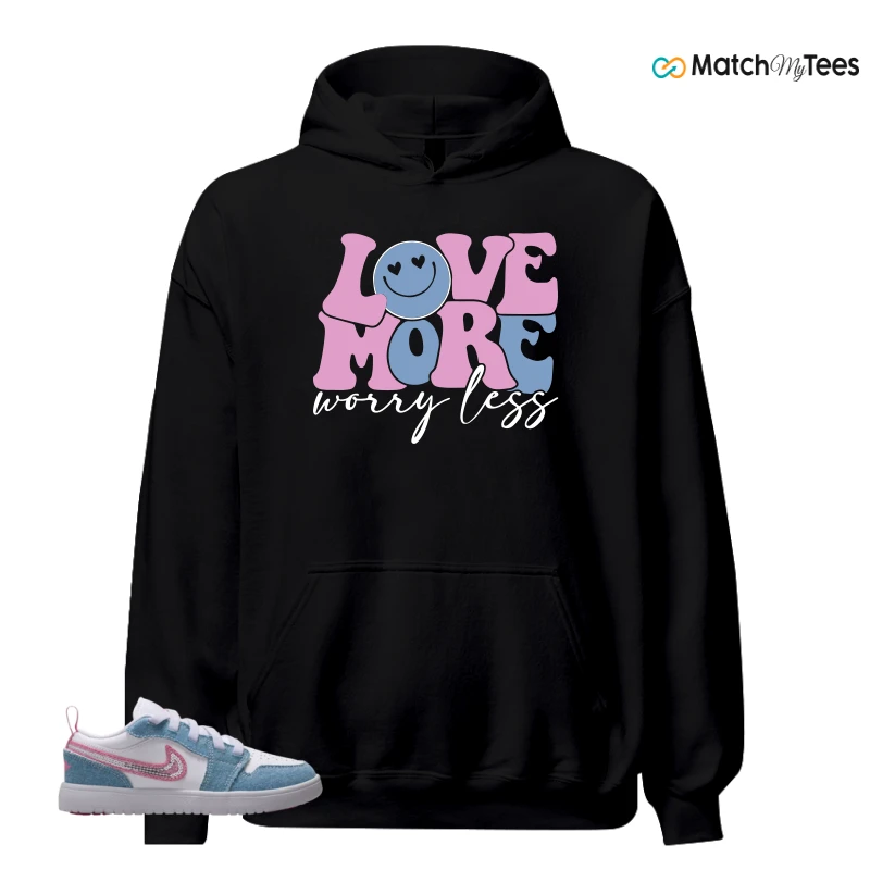 NIKE AIR JORDAN 1 LOW GS DENIM SEQUIN SNEAKER Matching Tees hoodie