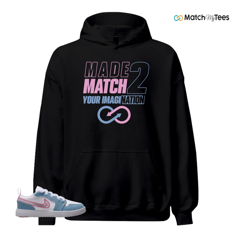 NIKE AIR JORDAN 1 LOW GS DENIM SEQUIN SNEAKER Matching Tees hoodie