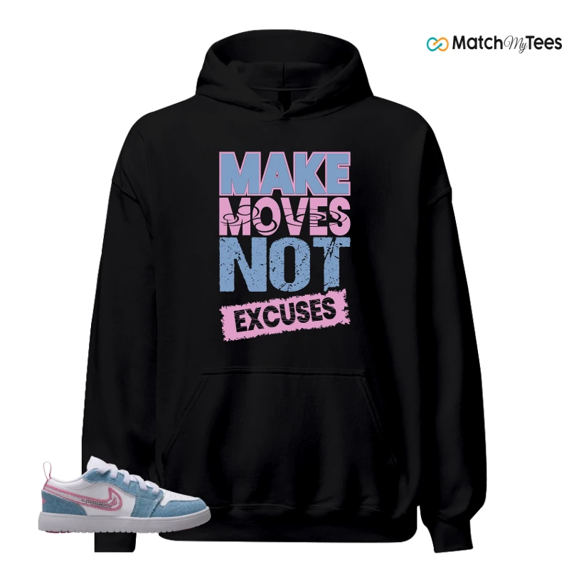 NIKE AIR JORDAN 1 LOW GS DENIM SEQUIN SNEAKER Matching Tees hoodie