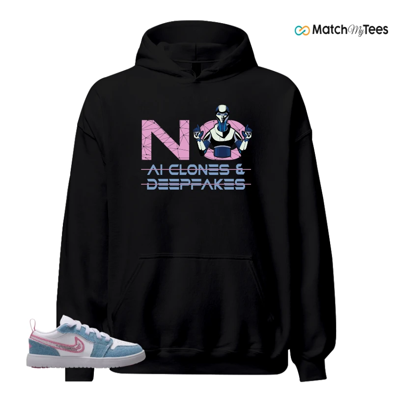NIKE AIR JORDAN 1 LOW GS DENIM SEQUIN SNEAKER Matching Tees hoodie