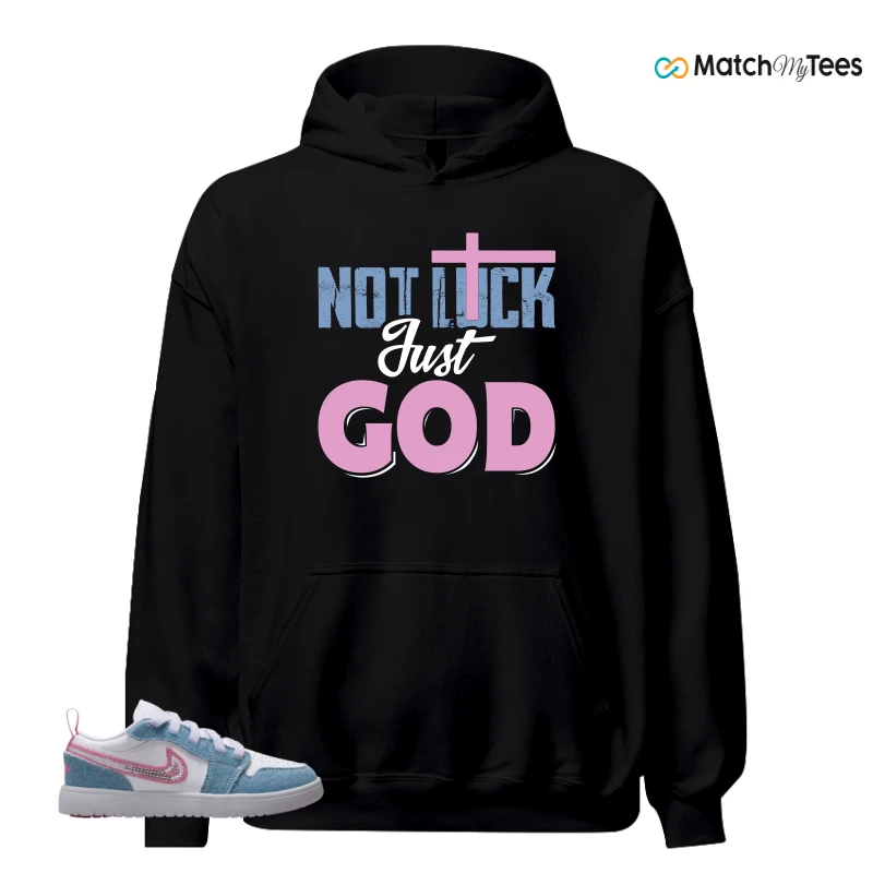 NIKE AIR JORDAN 1 LOW GS DENIM SEQUIN SNEAKER Matching Tees hoodie