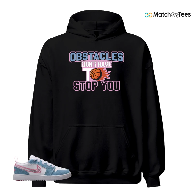 NIKE AIR JORDAN 1 LOW GS DENIM SEQUIN SNEAKER Matching Tees hoodie